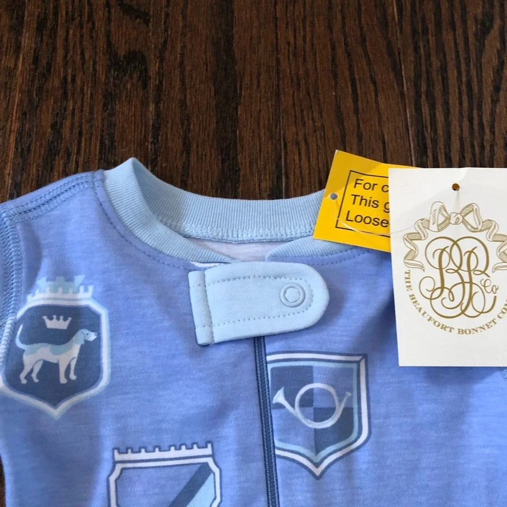 The Beaufort Bonnet Company Boys 6-12M Knox’s Night Night Footed Pajamas *NWT* - Picture 5 of 12